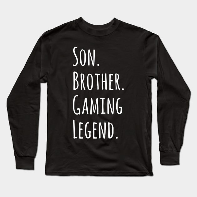 Son Brother Gaming Legend Long Sleeve T-Shirt by ZenCloak